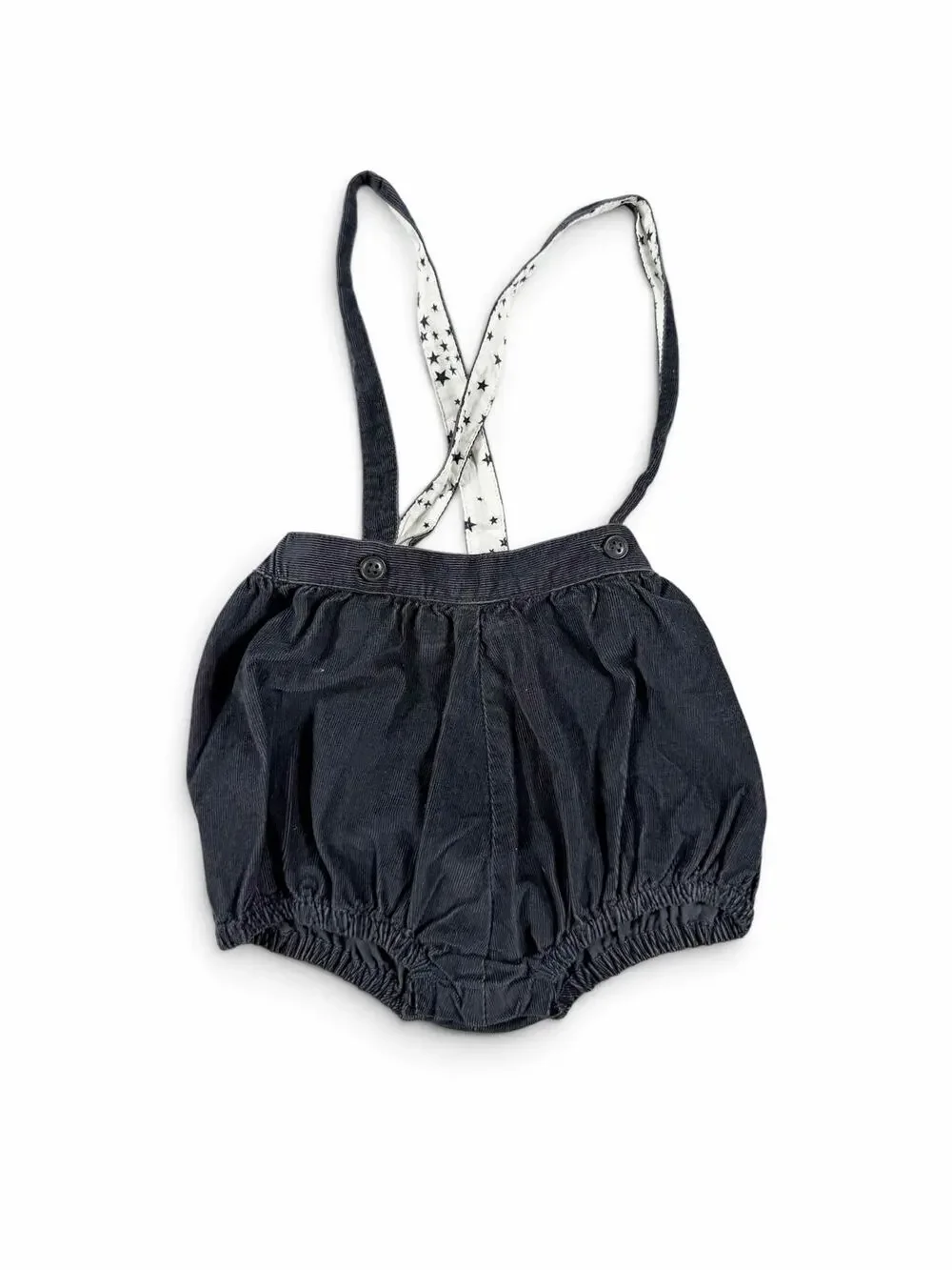 NEW OshKosh B’gosh Baby Corduroy Suspender Bubble Bloomers Gray 18 Months